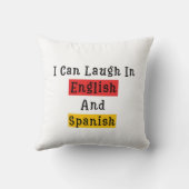 おもしろい諺は英語とスペイン語で笑える クッション (裏面)