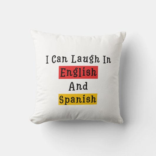 おもしろい諺は英語とスペイン語で笑える クッション (正面)