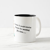 おもしろい諺オフィスコーヒーマグ ツートーンマグカップ (正面右)