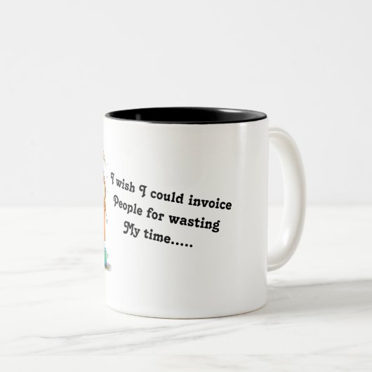 おもしろい諺オフィスコーヒーマグ ツートーンマグカップ (正面右)