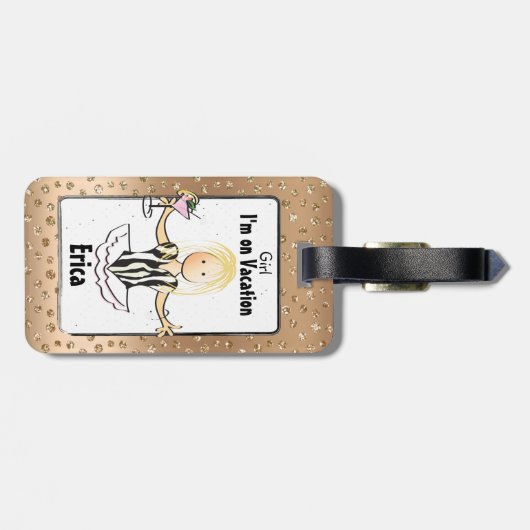 おもしろい諺ズガールズトリップクルーズバケーション ラゲッジタグ (裏面横)