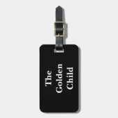 おもしろい諺ブラックラゲージタグ ラゲッジタグ (正面縦)