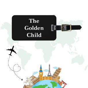 おもしろい諺ブラックラゲージタグ ラゲッジタグ