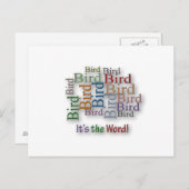 おもしろい諺引用文 – 鳥 – それは単語である ポストカード (正面/裏面)