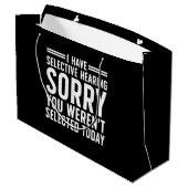 おもしろい諺芸術の皮肉な人々男性の女性S ラージペーパーバッグ (裏面アングル)