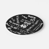 おもしろい諺40thバースデーブラック ペーパープレート (アングル)