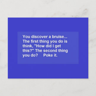 おもしろい諺BRUISE POKESは笑うコメント ポストカード