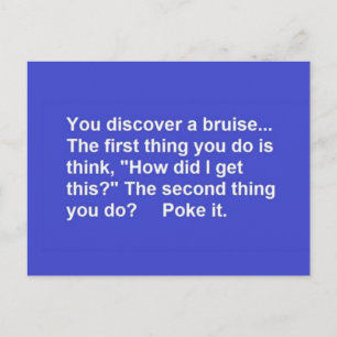 おもしろい諺BRUISE POKES笑うコメントポストカー ポストカード