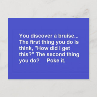 おもしろい諺BRUISE POKES笑うコメントポストカー ポストカード