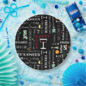 おもしろい諺lレトロカクテル名パターン ペーパープレート (パーティー)