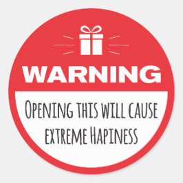 おもしろい警告の幸せ ラウンドシール