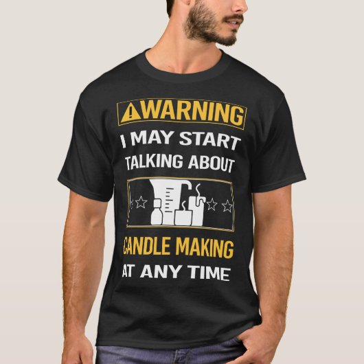 おもしろい警告ろうそく Tシャツ (正面)