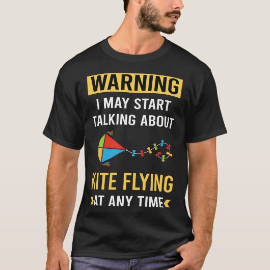 おもしろい警告トンビ飛んでいる Tシャツ (正面)