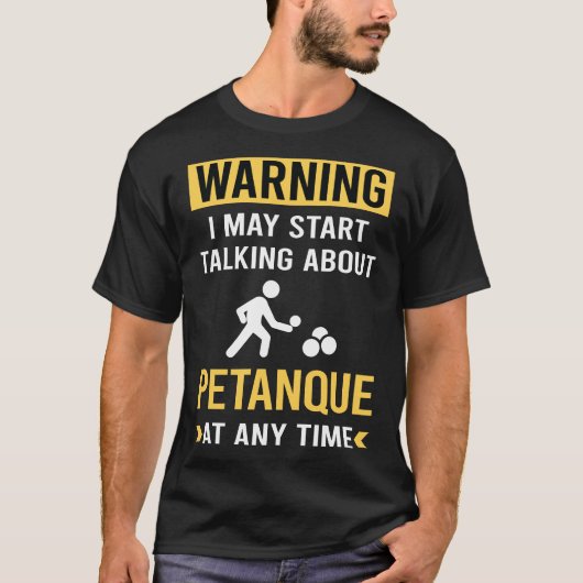 おもしろい警告ペタンケ Tシャツ (正面)