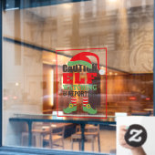 おもしろい警告小妖精や小人視聴クリスマス ウィンドウサイン (カフェ窓)