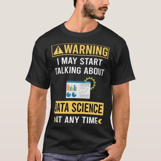 おもしろい警告情報科学 Tシャツ (正面)