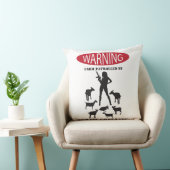 おもしろい警告農場巡査熱狂するGoat LaDy クッション (椅子)