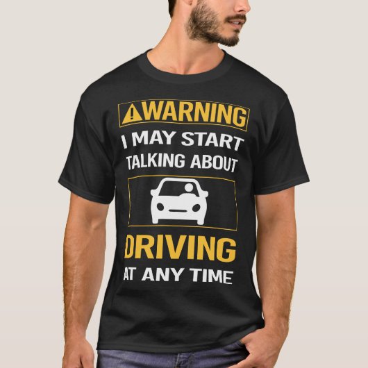 おもしろい警告運転 Tシャツ (正面)