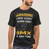 おもしろい警告BMX Tシャツ (正面)