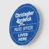 おもしろい警察官壁プラークスタイル大時計 ラージ壁時計 (傾斜)