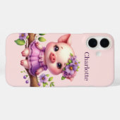 おもしろい豚の恋人があなたの名前を追加 Case-Mate iPhoneケース (裏面 (横))