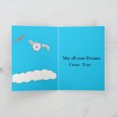 おもしろい豚飛んでいると子牛の編集可能 カード (内部)