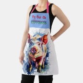 おもしろい豚 ハピネスマグカップ エプロン (インサイチュ)