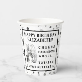 おもしろい象バースデーパーティー紙カップ 紙コップ