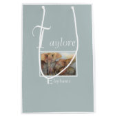 おもしろい象ファミリー ミディアムペーパーバッグ (正面)