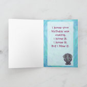 おもしろい象ベルト誕生日カード カード (内部)