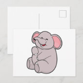 おもしろい象 ポストカード (正面/裏面)