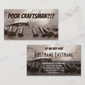 おもしろい貧しい職人の専門救済師 名刺 (正面/裏面)