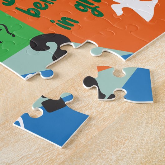 おもしろい質問会話スタータファミリフレンドリー ジグソーパズル (側面)