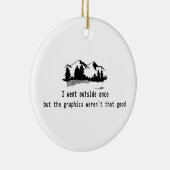 おもしろい賭博は外側のグラフィックコンピュータ一度行きました セラミックオーナメント (右)