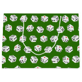 おもしろい賭博サイコロパターンパーティーバッグ ラージペーパーバッグ (正面)