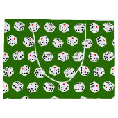 おもしろい賭博サイコロパターンパーティーバッグ ラージペーパーバッグ (裏面)