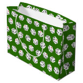 おもしろい賭博サイコロパターンパーティーバッグ ラージペーパーバッグ (裏面アングル)