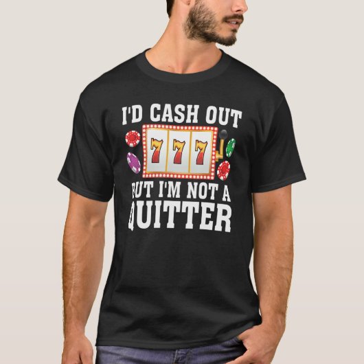 おもしろい賭博スロットマシ男性へンカジノ女子 Tシャツ (正面)
