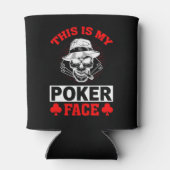 おもしろい賭博トランプのポーカー顔ワードアート 缶クーラー (裏面)