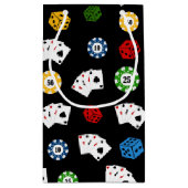 おもしろい賭博パターンパーティーバッグ スモールペーパーバッグ (裏面)