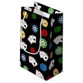 おもしろい賭博パターンパーティーバッグ スモールペーパーバッグ (裏面アングル)