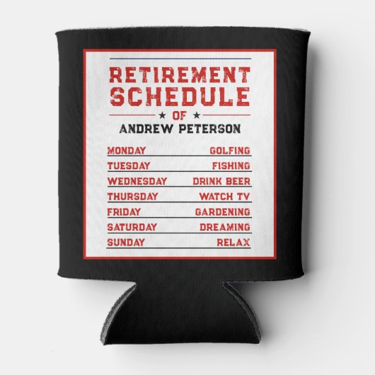 おもしろい赤および白黒除・売却予定計画 缶クーラー (正面)