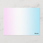 おもしろい赤ちゃん恐竜のごみ収集車の誕生日名前 ポストカード (裏面)