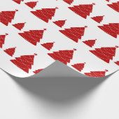 おもしろい赤と白の木 ラッピングペーパー (角)