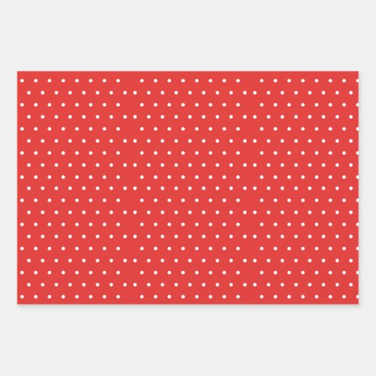 おもしろい赤と黄の水玉模様 ラッピングペーパーシート (正面3)