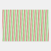 おもしろい赤、白、緑のクリスマスインスパイア ラッピングペーパーシート (正面2)