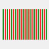 おもしろい赤、白、緑のクリスマスインスパイア ラッピングペーパーシート (正面)