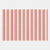 おもしろい赤、白、緑のクリスマスインスパイア ラッピングペーパーシート (正面2)