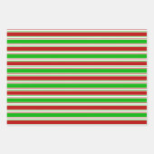 おもしろい赤、白、緑のクリスマスインスパイア ラッピングペーパーシート (正面)