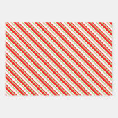 おもしろい赤、白、緑のクリスマスインスパイア ラッピングペーパーシート (正面3)